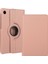 Lenovo M10 (TB-X306F) Uyumlu Kılıf Standlı 360° Rotatable Pu-Leather Case Rose Gold 1