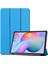 Huawei Matepad T8 Uyumlu Kılıf Standlı Ön ve Arka Kılıf Canpay Smart Case Mavi 1