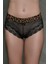 3006 Leopar Detaylı Siyah Dantelli Slip 1