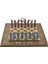Gifthome Metal Satranç Takımı/seti;battal,yunan ,antik Taş ve Sedefli,düz Masif Satranç Tahtası 1