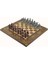 Gifthome Metal Satranç Takımı / Seti;battal,ispanyol,antik Taş,düz Sedefli Satranç Tahtası 1