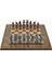Gifthome Metal Satranç Takımı / Seti;battal,ispanyol,antik Taş,düz Sedefli Satranç Tahtası 4
