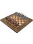 Gifthome Metal Satranç Takımı/seti;battal,ispanyol,antik ve Sedefli,gül Düz Masif Satranç Tahtası 4