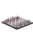 Gifthome Metal Satranç Takımı / Seti ; Küçük Boy, Truva Figürlü, Antik Satranç Taşı ve Mdf, Sedef Desenli Satranç Tahtası 1
