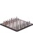 Gifthome Metal Satranç Takımı / Seti ; Küçük Boy, Roma Figürlü, Antik Satranç Taşı ve Mdf, Sedef Desenli Satranç Tahtası 1