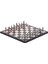 Gifthome Metal Satranç Takımı / Seti ; Küçük Boy, Roma Figürlü, Antik Satranç Taşı ve Mdf, Ceviz Desenli Satranç Tahtası 1