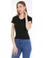 Kadın Kahve V Yaka T-Shirt 1