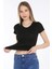 Kadın Kahve V Yaka T-Shirt 2