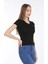 Kadın Kahve V Yaka T-Shirt 4