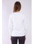 Kadın Beyaz Reglan Kol Basic Yaka Sweatshirt 5