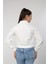 Kadın Ekru Balıkçı Yaka Crop Sweat 4