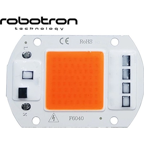 Robotron Bitki Yetiştirme Ledi 50W 220V 50 W Bitki Yetiştirme Lambası Çip LED Bitki Gelişimi Hızlandıran Işık 60 x 40 mm