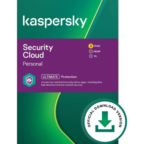 Kaspersky 3 Kullanıcı Security Cloud Personal