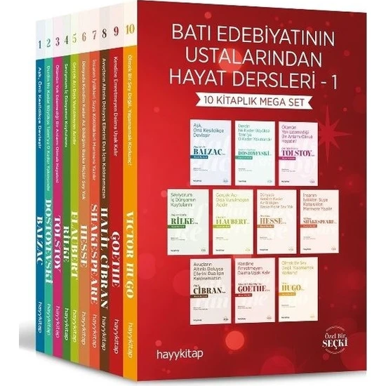 Batı Edebiyatının Ustalarından Hayat Dersleri 1 - 10 Kitaplık Mega Set - Özgün Ozan Karadağ - Nimet Karadağ