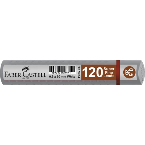 Faber-Castell 2b Grip Min 0.5 mm 60 mm Uç Gümüş 120'li