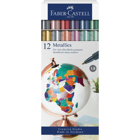 Faber-Castell Metalik Markör 12'li Set