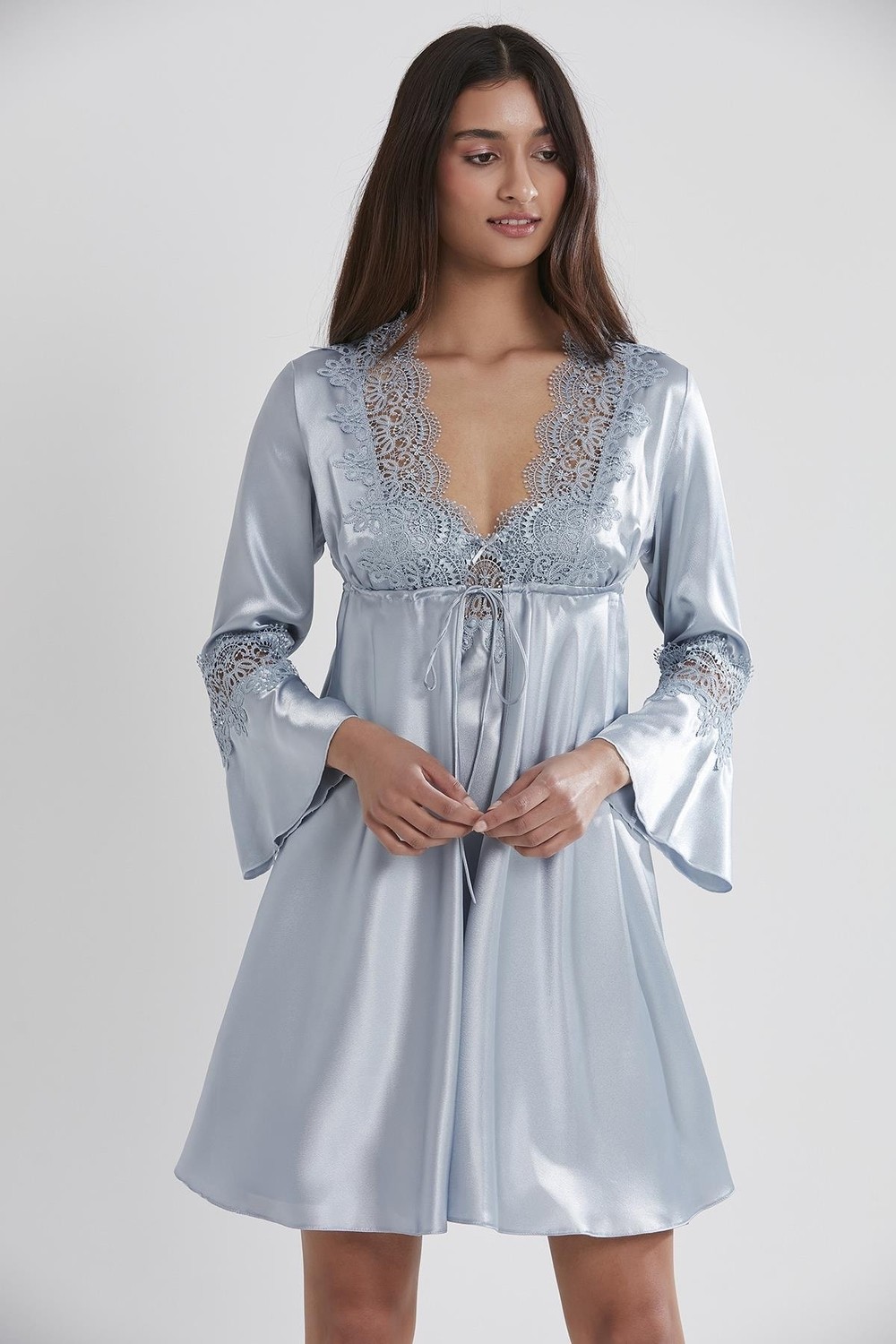 Pierre Cardin 6325 Kadın Saten Altılı Çeyiz Seti - Ekru