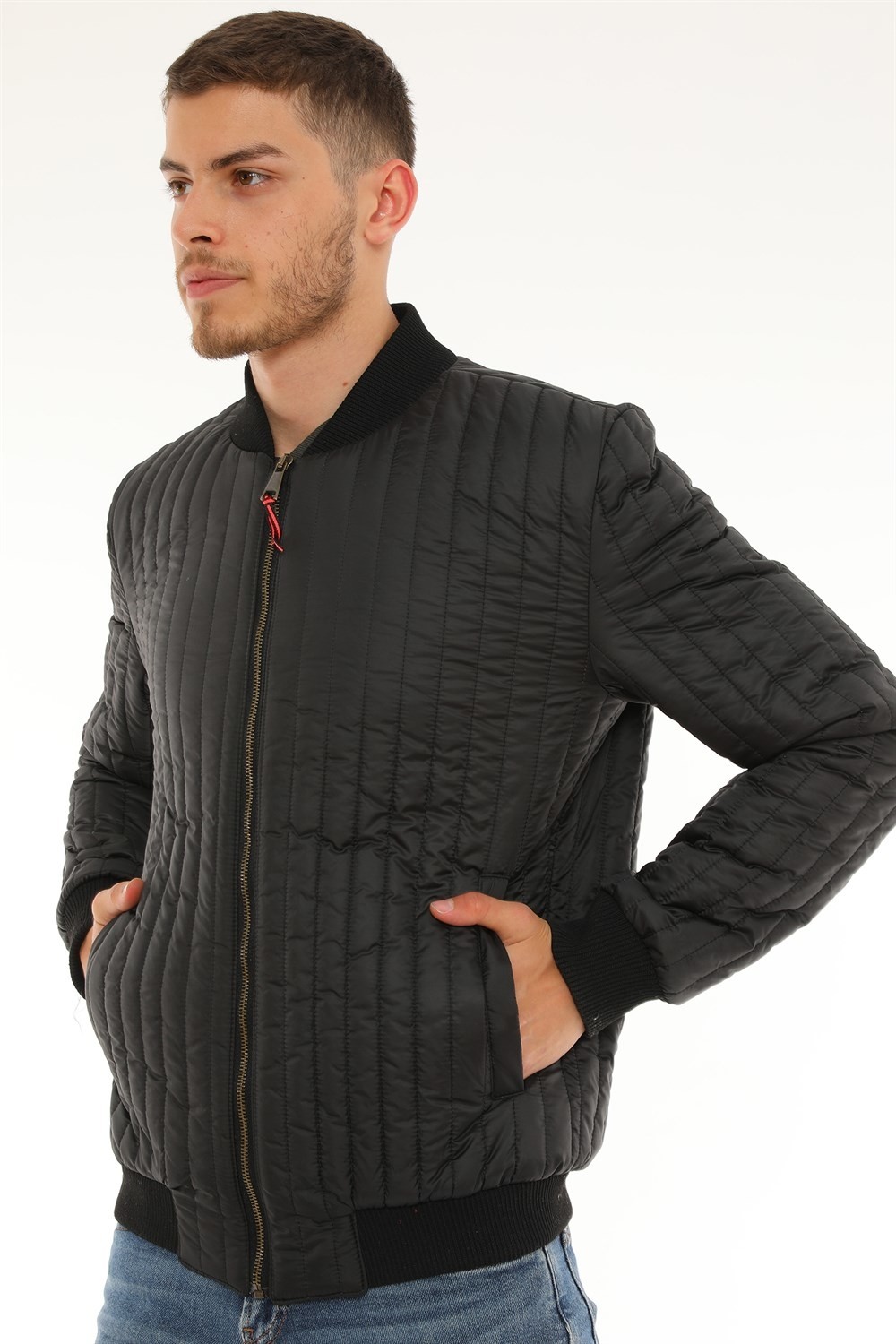 Dewberry M8643 Dewberry Erkek Mont-Siyah görsel 2