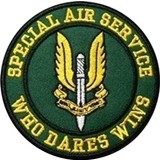 Sim Nakış Special Air Service Who Dares Wins Nakış Işleme Arma Patch Peç Yeşil