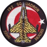 Sim Nakış 192. Squadron 92000 Hours Nakış Işleme Arma Patch Peç