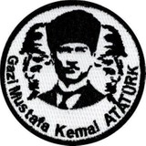 Sim Nakış Gazi Mustafa Kemal Atatürk Nakış Işleme Arma Patch Peç