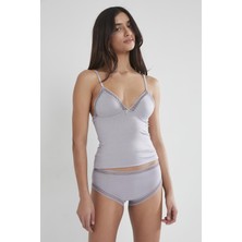 Pierre Cardin 305 Kadın Dantelli Penye Atlet Külot Kaşkorse Set - Royal