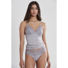 Pierre Cardin 375 Kadın Dantelli Penye Atlet Külot Kaşkorse Set - Royal