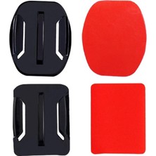 Huadier Kask Yüzey Taban Adaptörü 3 Yollu Tripod Montaj Kiti İçin Gopro Fusion Sjcam SJ4000 Aksiyon Kamera Seti (Yurt Dışından)