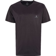 Lumberjack CT104 Basic V Neck T-Shır Siyah Erkek T-Shirt