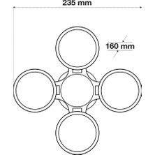 Wondeks 30W Kırmızı Çerçeveli Küre Ampul (Beyaz)