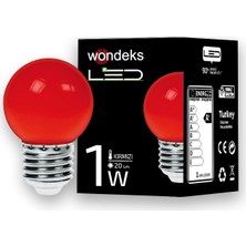 Wondeks 1W Top Gece LED Ampul (Kırmızı)