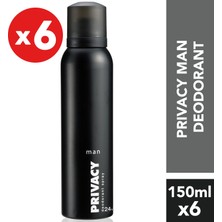 Privacy Men Erkek Deodorant 6'lı 150 ml