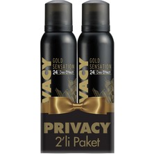 Privacy Gold Men Erkek Deodorant 2'li Avantaj Paketi 150 ml