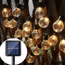 Schulzz Solar 10 LED Ampül 8 Mod Güneş Enerjili Dış Bahçe Aydınlatma Dekorasyon Günışığı 3,5 M