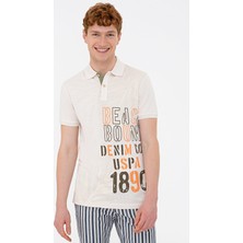 U.S. Polo Assn. Erkek Krem T-Shirt 50235200-VR071
