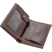 Lederax Suni Deri Erkek Dikey Cüzdan Bozuk Para Bölmeli