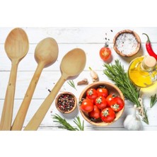 North Star Store Üç Boy Şimşir Kaşık Takım Tahta Kaşık Seti 24-27-30 cm