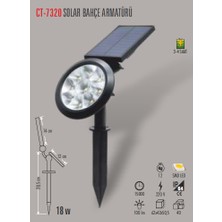 Cata CT-7320 18W Solar Bahçe Armatürü Beyaz Cata