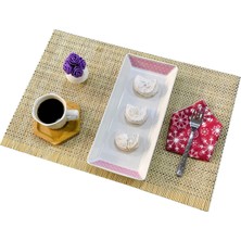 Pazariz Bambu Hasır Amerikan Servis Tabak Altlığı 6 Adet