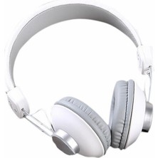 Blupple Kablolu Mikrofonlu Kulak Üstü Katlanabilir Yüksek Ses Kulaklık Çocuk Genç Beyaz