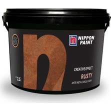 Nippon Rusty Gümüş Antik Metal Dokulu Efekt Boya 2.5 Lt