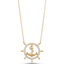 Yamaner Kuyumculuk Çapa ve Dümen Figürlü Kolye