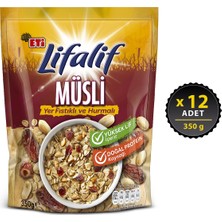 Eti Lifalif Yer Fıstıklı ve Hurmalı Müsli 350 g x 12 Adet