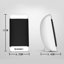 Ezeey S4 USB Hoparlör Taşınabilir Mini USB Speaker Bilgisayar Laptop Telefon Mp3 Mp4 - Beyaz