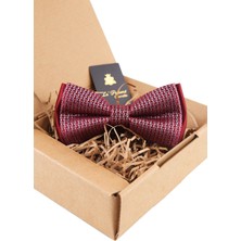Kravatkolik Bordo Küçük Desen Papyon P1647