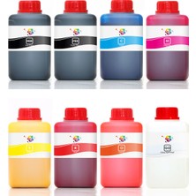 Qc Epson Stylus Photo R2000 Yazıcı Uyumlu Kartuş Mürekkebi PRO 500ml PRO Set-8 Renk