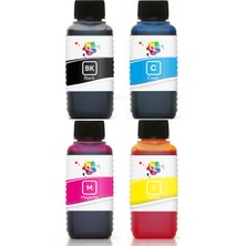 Qc Epson L110 Yazıcı Uyumlu Mürekkep PRO 100ml PRO Set-4 Renk