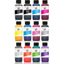 Qc Epson SureColor SC-P7500 Spectro Yazıcı Uyumlu Kartuş Mürekkebi PRO 100ml PRO Set-12 Renk