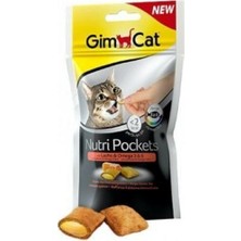 Gimcat Nutripockets Kedi Ödülü Somon Balıklı 60 gr Omega 3&6 İçeren 1 Yaş ve Üstü Kediler İçin