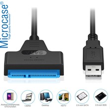 Microcase USB 2.0 To 2.5 Inç Sata HDD SSD Çevirici Veri Aktarma Kurtarma Kablosu - AL2624